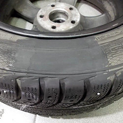 устранение повреждения шины